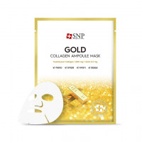 Maska za lice protiv bora sa  24-karatnim zlatom i kolagenom Ampula u masci (SNP Gold Collagen Ampoule Mask)